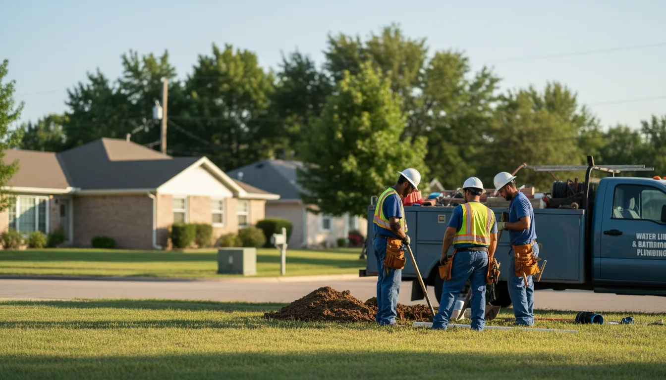 Residential water line and bathroom plumbing service in Richmond, VT
